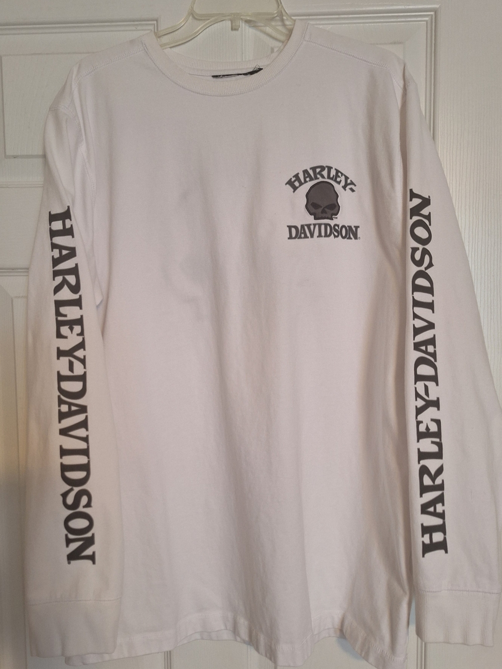 Harley-Davidson Men’s White Long-Sleeve Logo Tee